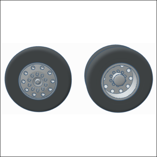 10 hole modern Alcoa wheel set (includes axles) 